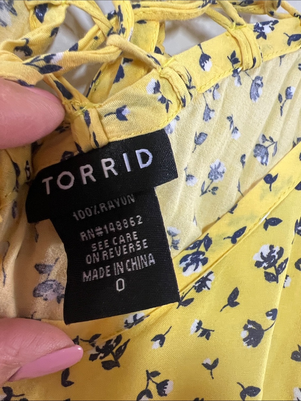 torrid Yellow Floral Spaghetti Strap Tank - Picture 8 of 8